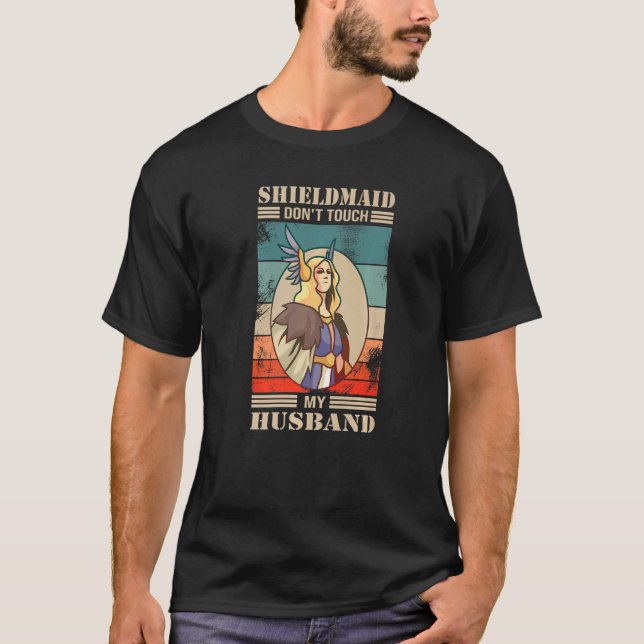 T-shirt Viking nordique guerrière de bouclier (Devant)