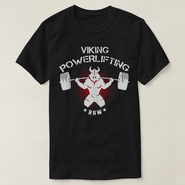 T-shirt Viking Powerlifting Fitness Raw Gym Poids (Design devant)