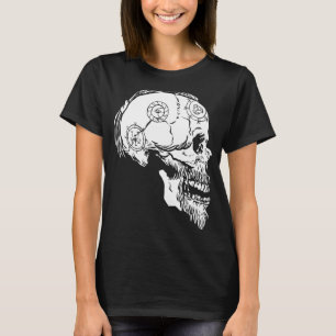 T-shirt Viking Valhalla Crâne Norse Mythologie Cheveux tre