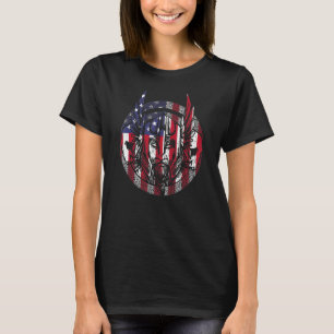 T-shirt Viking Warrior 4 juillet Patriotique Usa Independe