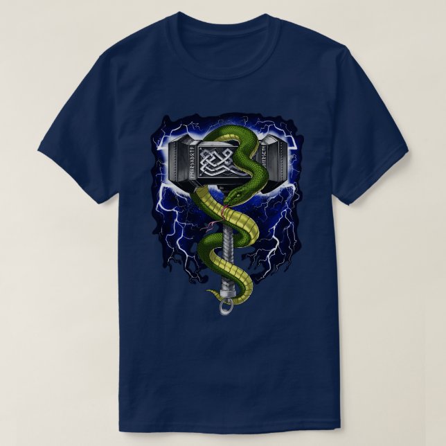 T-shirt Viking Warrior Hammer (Design devant)