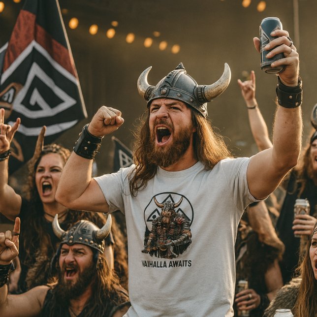 T-shirt Viking Warrior Valhalla Awaits Valknut Graphic (Créateur téléchargé)