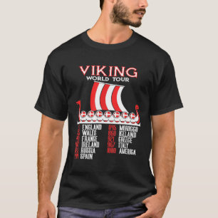 T-shirt Viking World Tour Denmark Viking Ship Longship Vik