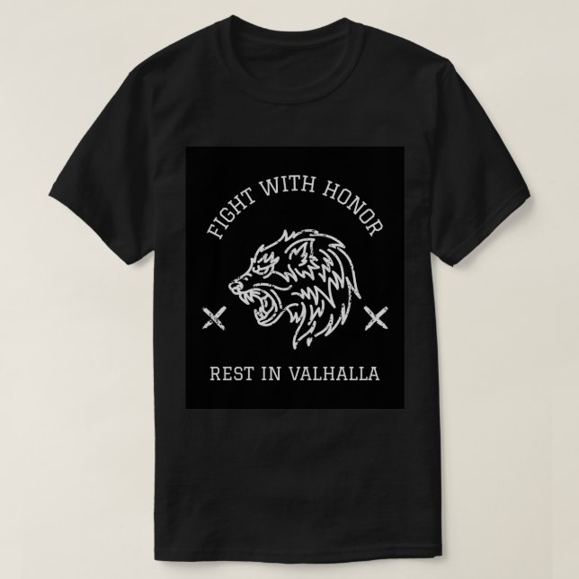 T-shirt Vikings Honor en Valhalla (Design devant)