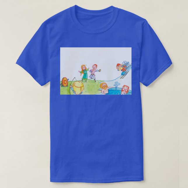 T-shirt Vikings s'amusant (Design devant)