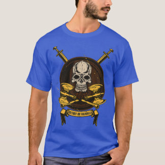 T-shirt Vikings Skull Shieldmaiden avec axes Victory ou Va