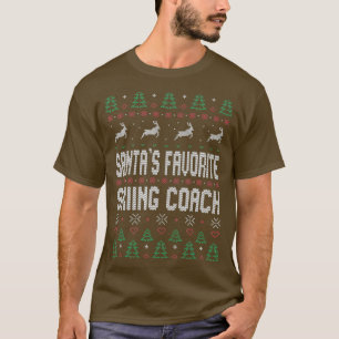 T-shirt Vilain Chandail de NoëlSantas Ski favori