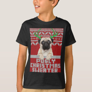 T-shirt Vilain Motif de Noël Mignonne Carlin Vilain Noël S
