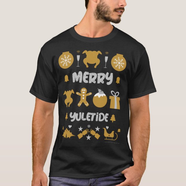 T-shirt Vilain pull de fête de bureau de Noël (Devant)