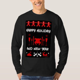 T-shirt Vilain pull de fête de bureau de Noël