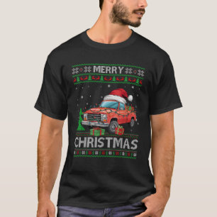 T-shirt Vilain style de pull Xmas lumières Père Noël Picku