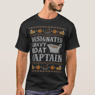 T-shirt Vilain Thanksgiving Sweater Gravy Boat Capitaine