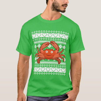 T-shirt Vilaine chemise de Noël famille Crabe de Noël