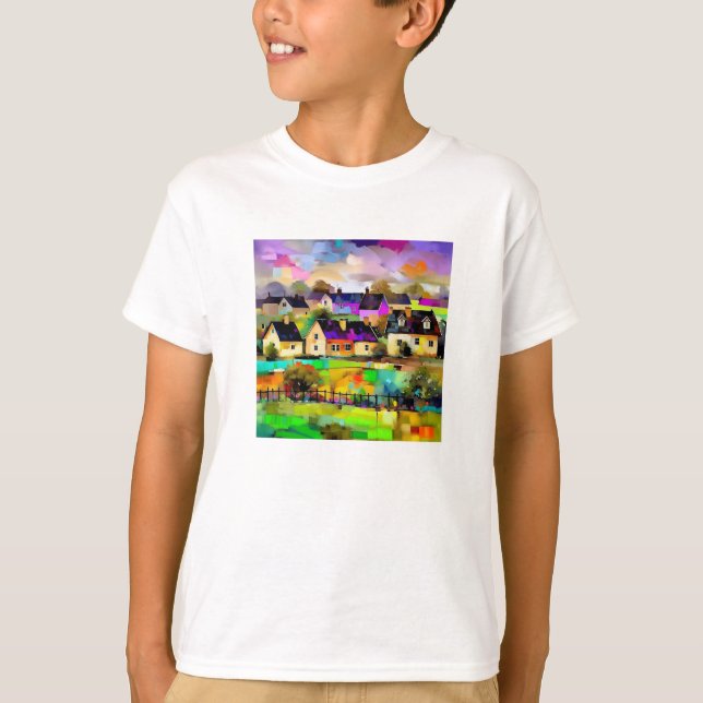 T-shirt Village coloré (Devant)