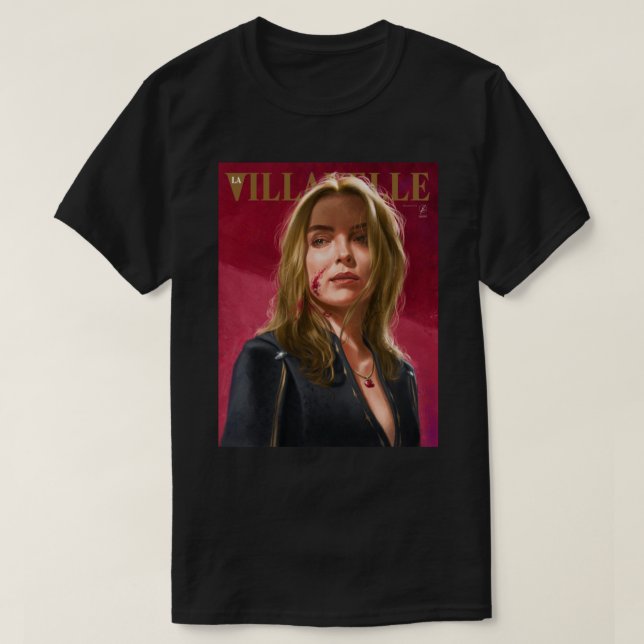 T-shirt Villanelle Peint Portrait Premium (Design devant)
