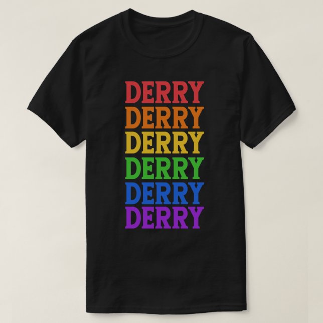 T-SHIRT VILLE COLORÉE DE DERRY (Design devant)