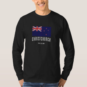 T-shirt Ville De Christchurch Nouvelle-Zélande Nz Kiwi Dra