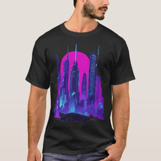 T-shirt Ville de Cyberpunk