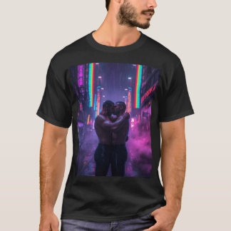 T-shirt Ville de l'amour gay néon