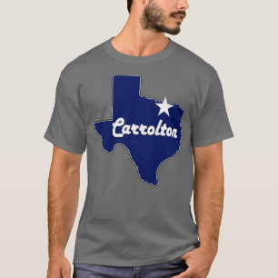T-shirt Ville de Rolton Texas Lone State Map Navy Blue