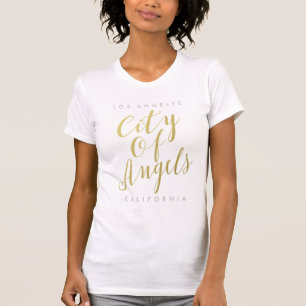 T-shirt Ville des anges - manuscrit d'or