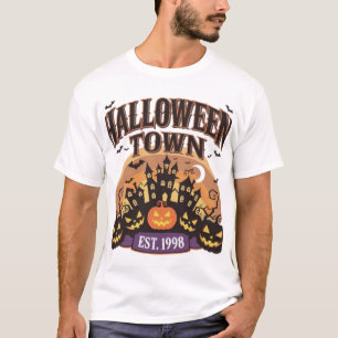 T-shirt ville d'halloween