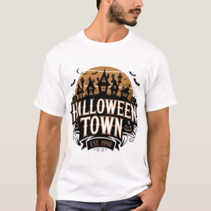 T-shirt ville d'halloween