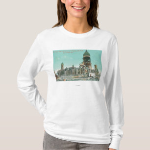 T-shirt Ville hôtel en feu de ruines après 1906