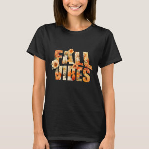 T-shirt Villes d'automne aquarelle fleurs sauvages feuille