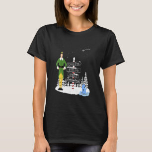 T-shirt Villes Elf de Noël Vacances Père Noël Buddy Snow
