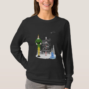 T-shirt Villes Elf de Noël Vacances Père Noël Buddy Snow