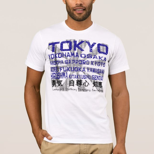 T-shirt Villes importantes du Japon (Devant)