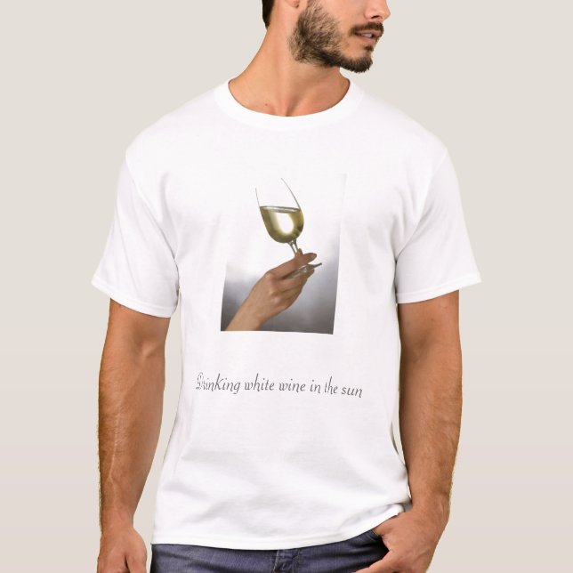 T-shirt Vin blanc potable au soleil (Devant)