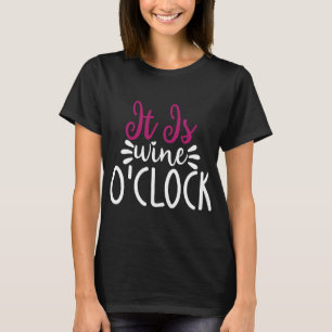 T-shirt Vin Boisson Cave À Vin C'Est Vin Ou Horloge