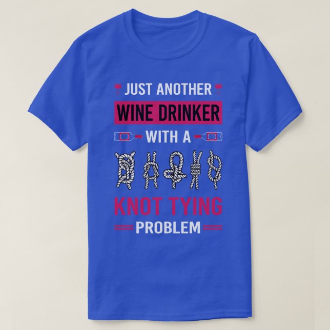 T-shirt Vin Boisson Knot Tying (Design devant)
