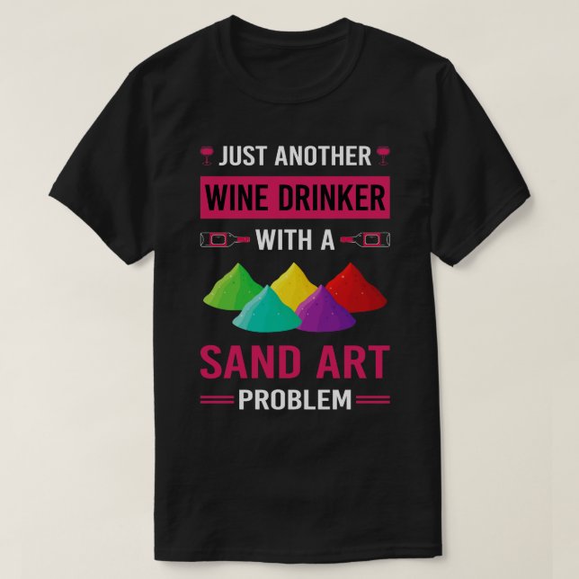 T-shirt Vin Boisson Sand Art (Design devant)