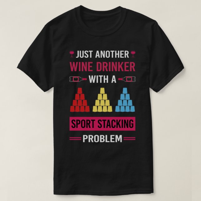 T-shirt Vin Boisson Sport Stacking Coupe Stacking Vitesse  (Design devant)