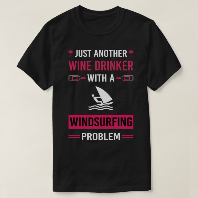 T-shirt Vin Boisson Windsurf Windsurf Windsurf (Design devant)