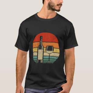 T-shirt Vin Bouteille Verre Alcool Papa Maman