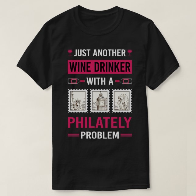 T-shirt Vin Boveur Philatélie Postage Timbre Timbre (Design devant)