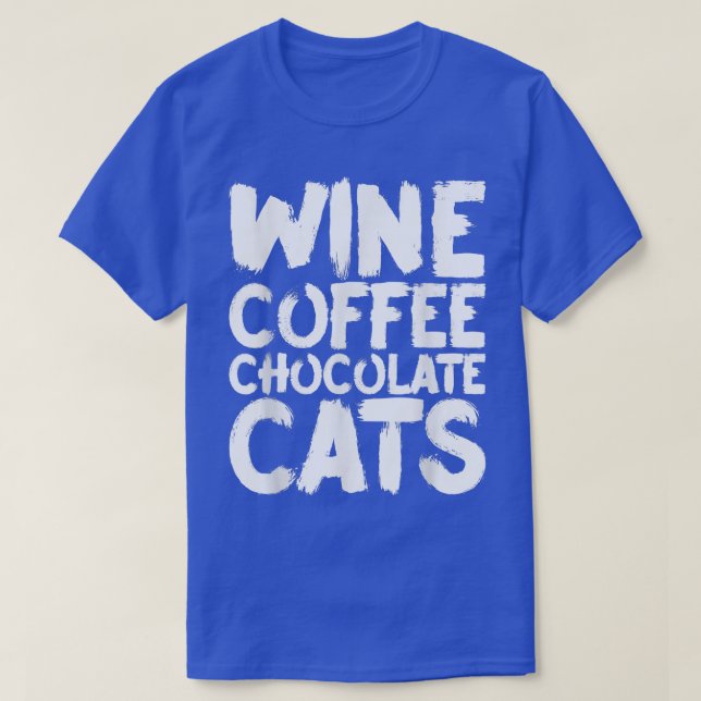 T-shirt Vin Café Chocolat Chats  (Design devant)