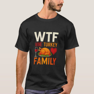 T-shirt Vin de Turquie de Famille Drôle de Jour de Thanksg