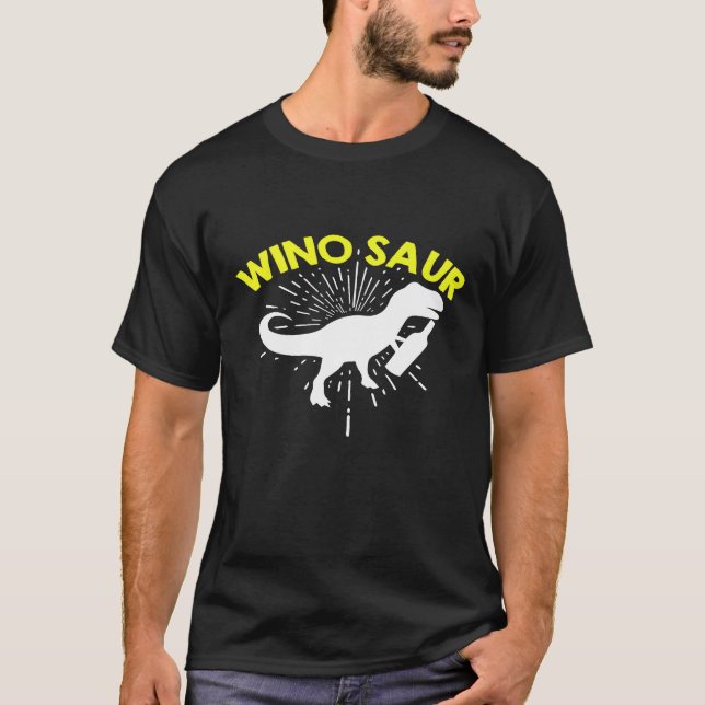 T-shirt Vin Dinosaur Rex Winosaur (Devant)