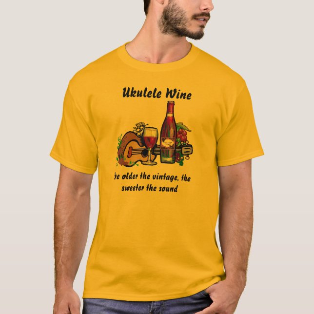 T-shirt Vin d'ukulélé (Devant)