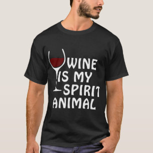 T-shirt Vin Est Mon Esprit Animal Hommes Femmes