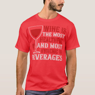 T-shirt Vin Le Vin Est Le Plus Sain Des Boissons