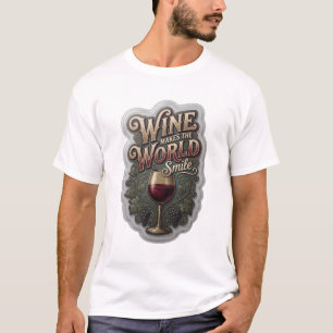 T-shirt Vin Or Classique Fait Sourire Le Monde