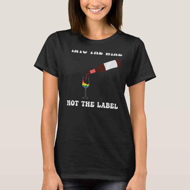 T-shirt Vin Pas Le Étiquette Lgbt Pride Mois Graphic Festi (Devant)