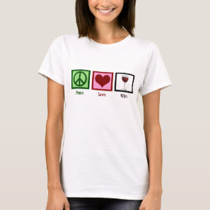 T-shirt Vin Peace Love