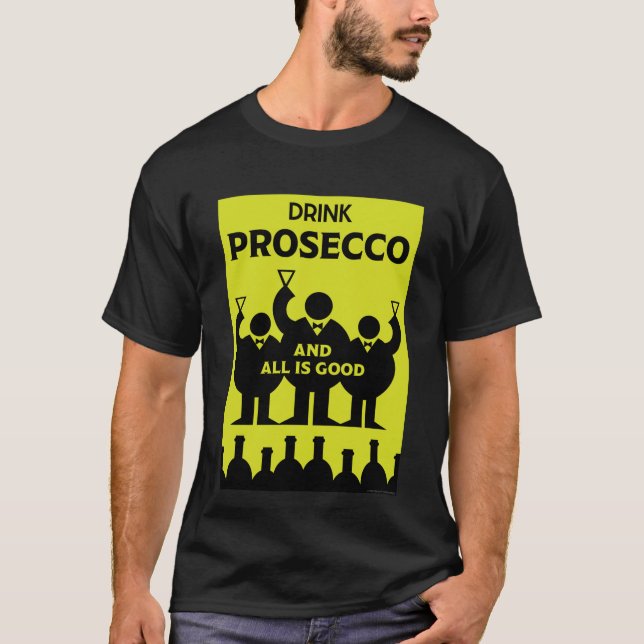 T-shirt Vin pétillant Prosecco italien (Devant)